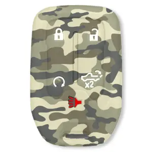 264002GM1GC | Recon Green Camo Silicone Key Fob Cover (2019-2021 Silverado, Sierra 1500, 2500 HD, 3500 HD)