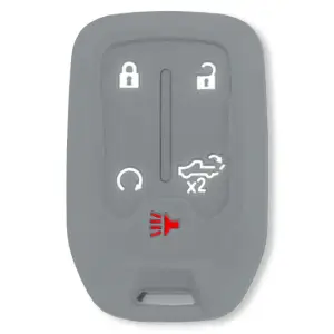 264002GM1GY | Recon Gray Pantone 443 C Silicone Key Fob Cover (2019-2021 Silverado, Sierra 1500, 2500 HD, 3500 HD)