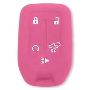264002GM1PK | Recon Pink Pantone 6051 C Silicone Key Fob Cover (2019-2021 Silverado, Sierra 1500, 2500 HD, 3500 HD)