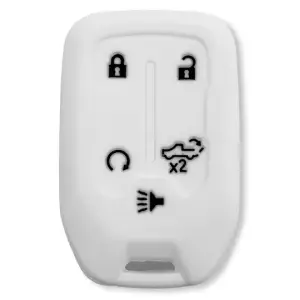 264002GM1WH | Recon White Silicone Key Fob Cover (2019-2021 Silverado, Sierra 1500, 2500 HD, 3500 HD)