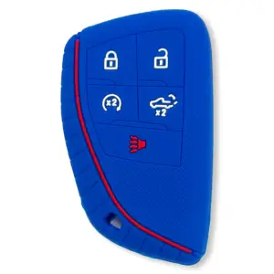 264002GM2BL | Recon Blue Silicone Key Fob Cover (2022-2025 Silverado, Sierra 1500, 2500 HD, 3500 HD)