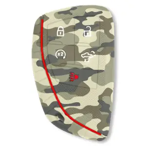 264002GM2GC | Recon Green Camo Silicone Key Fob Cover (2022-2025 Silverado, Sierra 1500, 2500 HD, 3500 HD)