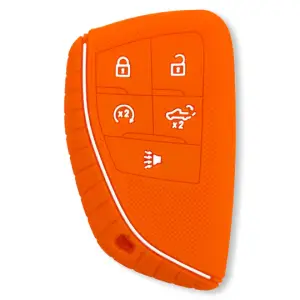 Recon Truck Accessories - 264002GM2OR | Recon Orange Silicone Key Fob Cover (2022-2025 Silverado, Sierra 1500, 2500 HD, 3500 HD) - Image 2
