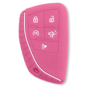 264002GM2PK | Recon Pink Pantone 6051 C Silicone Key Fob Cover (2022-2025 Silverado, Sierra 1500, 2500 HD, 3500 HD)