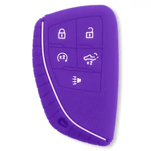 264002GM2PR | Recon Purple Pantone 266 C Silicone Key Fob Cover (2022-2025 Silverado, Sierra 1500, 2500 HD, 3500 HD)