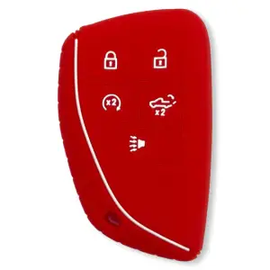 264002GM2RD | Recon Red Silicone Key Fob Cover (2022-2025 Silverado, Sierra 1500, 2500 HD, 3500 HD)