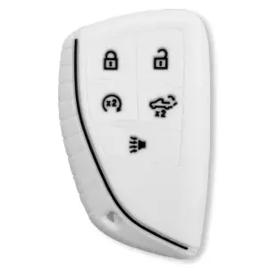 264002GM2WH | Recon White Silicone Key Fob Cover (2022-2025 Silverado, Sierra 1500, 2500 HD, 3500 HD)