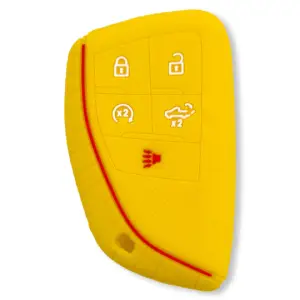 264002GM2YL | Recon Yellow Silicone Key Fob Cover (2022-2025 Silverado, Sierra 1500, 2500 HD, 3500 HD)