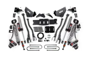 BDS1782PESB | BDS Suspension 6 Inch Lift Kit With 4 Link For Ram 3500 4WD Diesel | Fox 2.5 Coil-Over Conversion Performance Elite, Front Fox 2.0 Hydro Bump Stop, 6 Bolt Indexing Ring