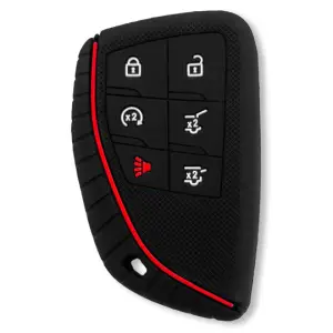 264002GM3BK | Recon Black Silicone Key Fob Cover (2021-2025 Suburban, Tahoe, Yukon)
