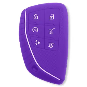 Recon Truck Accessories - 264002GM3PR | Recon Purple Pantone 266 C Silicone Key Fob Cover (2021-2025 Suburban, Tahoe, Yukon) - Image 2
