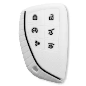 264002GM3WH | Recon White Silicone Key Fob Cover (2021-2025 Suburban, Tahoe, Yukon)