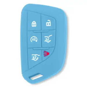 Recon Truck Accessories - 264002GM4BB | Recon Baby Blue Pantone 2095 C Silicone Key Fob Cover (2021-2025 Escalade) - Image 2