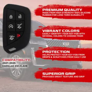 Recon Truck Accessories - 264002GM4BK | Recon Black Silicone Key Fob Cover (2021-2025 Escalade) - Image 3