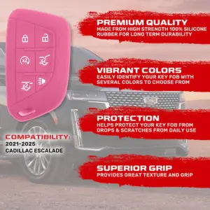 Recon Truck Accessories - 264002GM4PK | Recon Pink Pantone 6051 C Silicone Key Fob Cover (2021-2025 Escalade) - Image 3