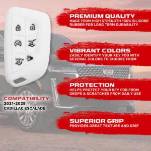 Recon Truck Accessories - 264002GM4WH | Recon White Silicone Key Fob Cover (2021-2025 Escalade) - Image 3