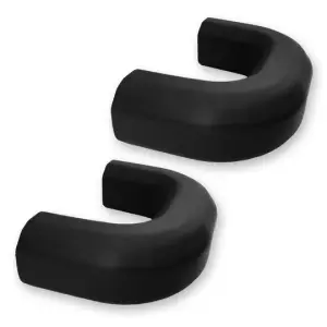 264004CHHDBK | Recon Black Tow Hook Covers 2-Piece Set of Silicone Covers (2020-2025 Silverado 2500 HD, 3500 HD)