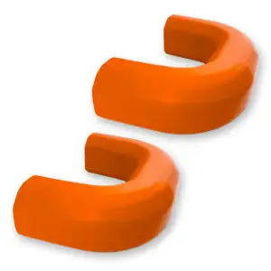 264004CHHDOR | Recon Orange Tow Hook Covers 2-Piece Set of Silicone Covers (2020-2025 Silverado 2500 HD, 3500 HD)