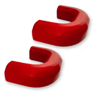 264004CHHDRD | Recon Red Tow Hook Covers 2-Piece Set of Silicone Covers (2020-2025 Silverado 2500 HD, 3500 HD)
