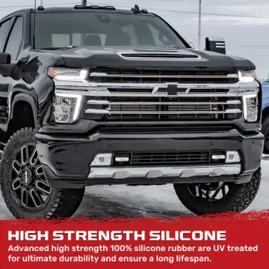 Recon Truck Accessories - 264004CHHDWH | Recon White Tow Hook Covers 2-Piece Set of Silicone Covers (2020-2025 Silverado 2500 HD, 3500 HD) - Image 6