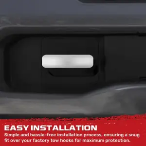Recon Truck Accessories - 264004CHHDWH | Recon White Tow Hook Covers 2-Piece Set of Silicone Covers (2020-2025 Silverado 2500 HD, 3500 HD) - Image 5