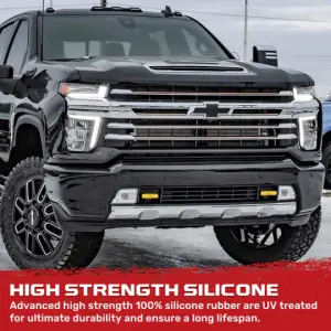 Recon Truck Accessories - 264004CHHDYL | Recon Yellow Tow Hook Covers 2-Piece Set of Silicone Covers (2020-2025 Silverado 2500 HD, 3500 HD) - Image 5