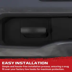 Recon Truck Accessories - 264004CHLDBK | Recon Black Tow Hook Covers 2-Piece Set of Silicone Covers (2020-2025 Silverado 1500) - Image 6