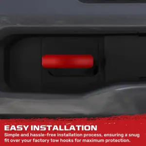 Recon Truck Accessories - 264004CHLDRD | Recon Red Tow Hook Covers 2-Piece Set of Silicone Covers (2020-2025 Silverado 1500) - Image 6