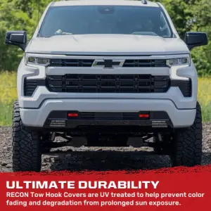 Recon Truck Accessories - 264004CHLDRD | Recon Red Tow Hook Covers 2-Piece Set of Silicone Covers (2020-2025 Silverado 1500) - Image 7