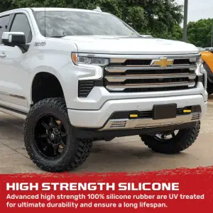 Recon Truck Accessories - 264004CHLDYL | Recon Yellow Tow Hook Covers 2-Piece Set of Silicone Covers (2020-2025 Silverado 1500) - Image 6