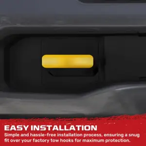 Recon Truck Accessories - 264004CHLDYL | Recon Yellow Tow Hook Covers 2-Piece Set of Silicone Covers (2020-2025 Silverado 1500) - Image 5