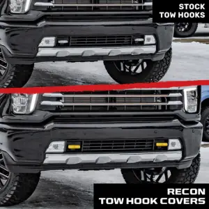Recon Truck Accessories - 264004CHLDYL | Recon Yellow Tow Hook Covers 2-Piece Set of Silicone Covers (2020-2025 Silverado 1500) - Image 10