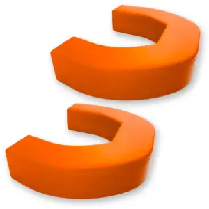 264004DGHDOR | Recon Orange Tow Hook Covers 2-Piece Set of Silicone Covers (2021-2024 Ram 2500, 3500)