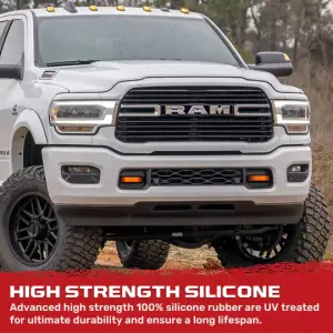 Recon Truck Accessories - 264004DGHDOR | Recon Orange Tow Hook Covers 2-Piece Set of Silicone Covers (2021-2024 Ram 2500, 3500) - Image 9