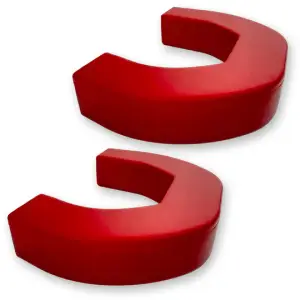 264004DGHDRD | Recon Red Tow Hook Covers 2-Piece Set of Silicone Covers (2021-2024 Ram 2500, 3500)