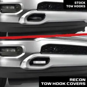Recon Truck Accessories - 264004DGHDWH | Recon White Tow Hook Covers 2-Piece Set of Silicone Covers (2021-2024 Ram 2500, 3500) - Image 7