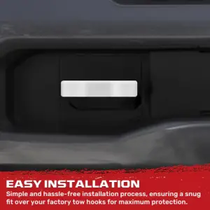 Recon Truck Accessories - 264004DGHDWH | Recon White Tow Hook Covers 2-Piece Set of Silicone Covers (2021-2024 Ram 2500, 3500) - Image 6