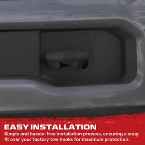 Recon Truck Accessories - 264004F150BK | Recon Black Tow Hook Covers 2-Piece Set of Silicone Covers (2015-2023 F150 & Raptor) - Image 5