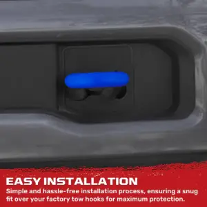Recon Truck Accessories - 264004F150BL | Recon Blue Tow Hook Covers 2-Piece Set of Silicone Covers (2015-2023 F150 & Raptor) - Image 5