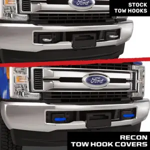 Recon Truck Accessories - 264004F150BL | Recon Blue Tow Hook Covers 2-Piece Set of Silicone Covers (2015-2023 F150 & Raptor) - Image 6