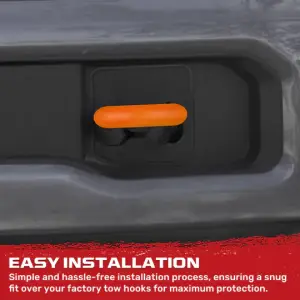 Recon Truck Accessories - 264004F150OR | Recon Orange Tow Hook Covers 2-Piece Set of Silicone Covers (2015-2023 F150 & Raptor) - Image 5