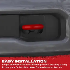 Recon Truck Accessories - 264004F150RD | Recon Red Tow Hook Covers 2-Piece Set of Silicone Covers (2015-2023 F150 & Raptor) - Image 5