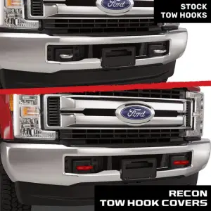 Recon Truck Accessories - 264004F150RD | Recon Red Tow Hook Covers 2-Piece Set of Silicone Covers (2015-2023 F150 & Raptor) - Image 6