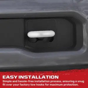 Recon Truck Accessories - 264004F150WH | Recon White Tow Hook Covers 2-Piece Set of Silicone Covers (2015-2023 F150 & Raptor) - Image 5