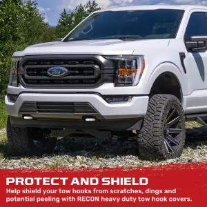 Recon Truck Accessories - 264004F150WH | Recon White Tow Hook Covers 2-Piece Set of Silicone Covers (2015-2023 F150 & Raptor) - Image 9