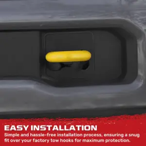 Recon Truck Accessories - 264004F150YL | Recon Yellow Tow Hook Covers 2-Piece Set of Silicone Covers (2015-2023 F150 & Raptor) - Image 5