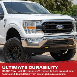 Recon Truck Accessories - 264004F150YL | Recon Yellow Tow Hook Covers 2-Piece Set of Silicone Covers (2015-2023 F150 & Raptor) - Image 9