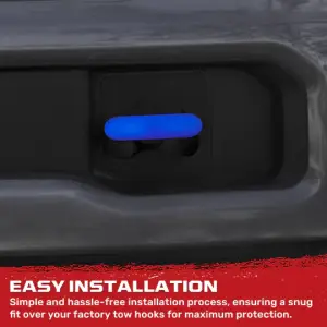 Recon Truck Accessories - 264004FSDBL | Recon Blue Tow Hook Covers 2-Piece Set of Silicone Covers (2017-2023 F250, F350 Super Duty) - Image 5
