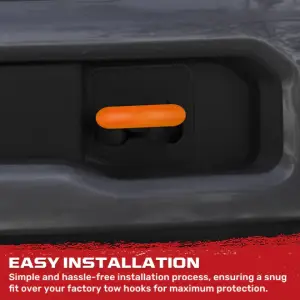 Recon Truck Accessories - 264004FSDOR | Recon Orange Tow Hook Covers 2-Piece Set of Silicone Covers (2017-2023 F250, F350 Super Duty) - Image 5
