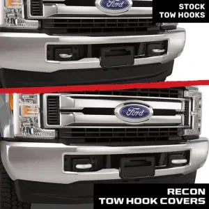 Recon Truck Accessories - 264004FSDWH | Recon White Tow Hook Covers 2-Piece Set of Silicone Covers (2017-2023 F250, F350 Super Duty) - Image 6
